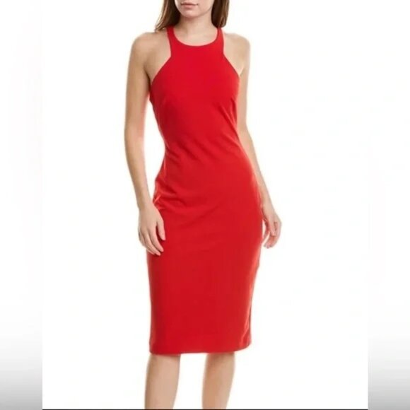 Belle Badgley Mischka Dylan Sleeveless Midi Length Sheath Dress - Picture 1 of 11